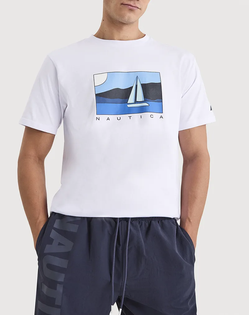 NAUTICA ΜΠΛΟΥΖΑ T-SHIRT ΚΜ Tay T-Shirt 3NCN1V04028-908 White