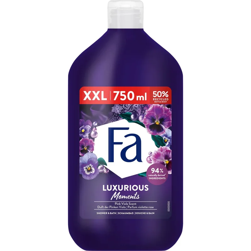 Fa Luxurious Moments Ροζ Μωβ Hair & Body Wash Αναζωογονητικό Αφρόλουτρο για Σώμα & Μαλλιά με Άρωμα Ροζ Βιόλας 750ml