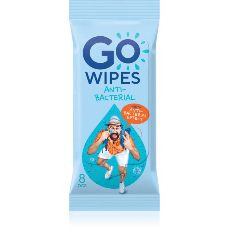 GoWipes Anti-Bacterial Effect δροσιστικά υγρά μαντηλάκια με αντιβακτηριακή δράση 10x8 τμχ
