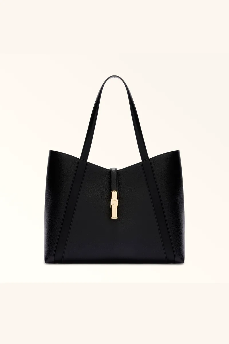 Furla γυναικεία δερμάτινη τσάντα ώμου "Goccia Tote L" - WB01788-BX3353 Μαύρο