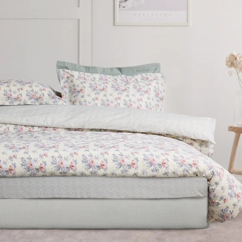 Σετ Σεντόνια Polycotton Μονά Με Λάστιχο 120x200+35εκ. Casual 5442 Grey-Ivory Das Home (Τύπος κατωσέντονου: Με Λάστιχο, Χρώμα: Γκρι, Ύφασμα: 70% Βαμβάκι-30% Polyester, Μέγεθος: Μονά) - Das Home - 502106105442