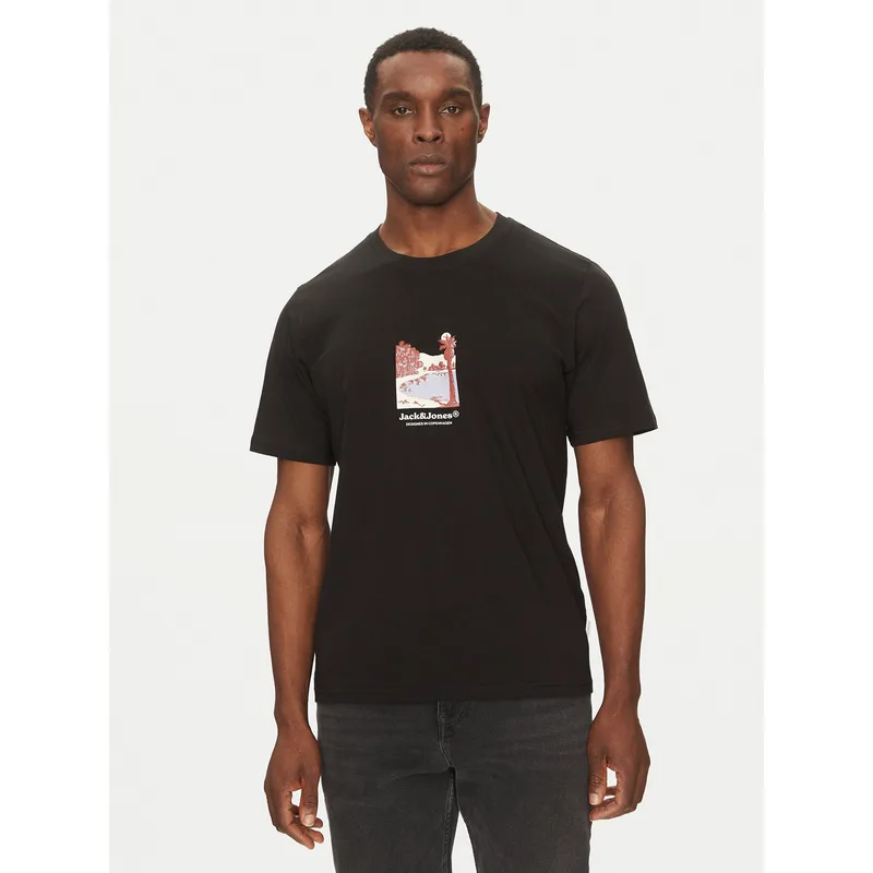 Jack & Jones T-Shirt Split Graphic 12273000 Μαύρο Regular Fit