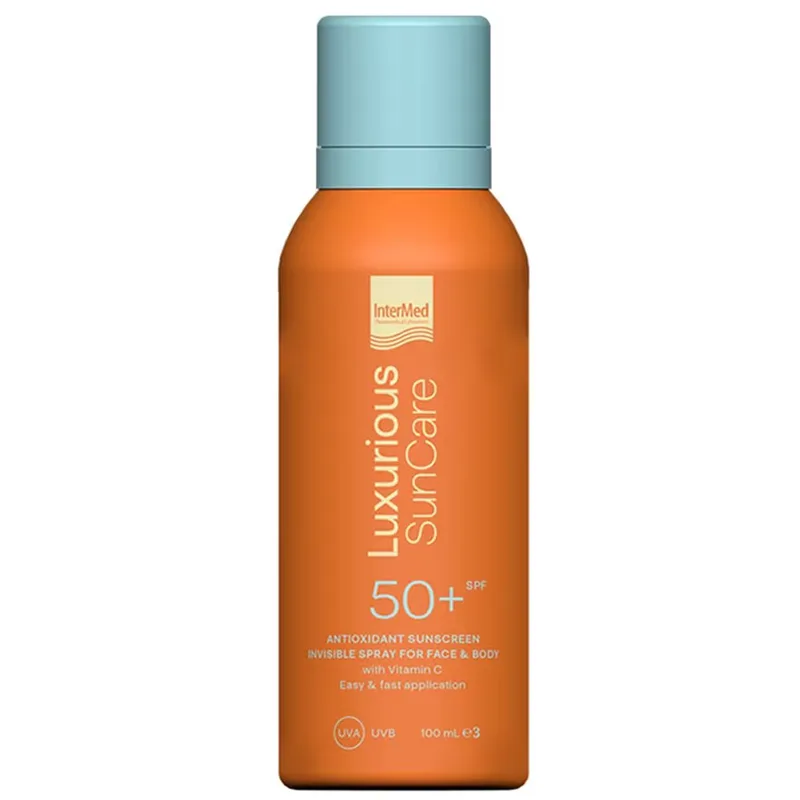 Luxurious Suncare Antioxidant Sunscreen Invisible Spray for Face & Body Spf50+ Αντηλιακό Spray Προσώπου, Σώματος Πολύ Υψηλής Προστασίας 100ml