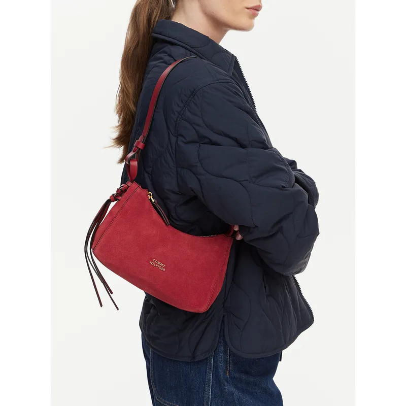 Τσάντα Tommy Hilfiger Th Statement Mini Should Bag Sue AW0AW18823 Σκούρο μπλε