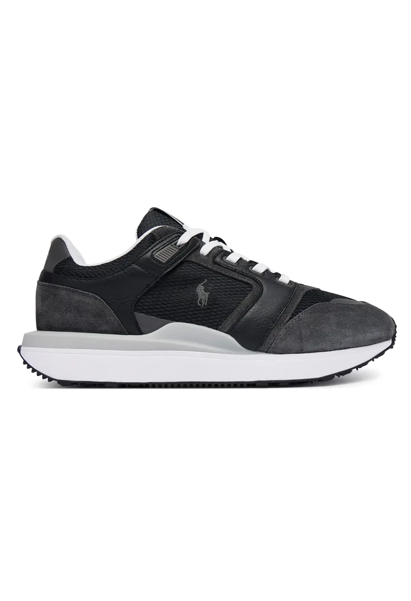 ΑΝΔΡΙΚΑ ΠΑΠΟΥΤΣΙΑ POLO RALPH LAUREN TRN 89 SNEAKERS ΔΕΡΜΑ ΜΑΥΡΟ