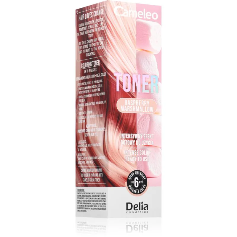 Delia Cosmetics Cameleo Toner τονωτικό χρώματος μαλλιών για τα μαλλιά απόχρωση Raspberry Marshmallow 75 ml