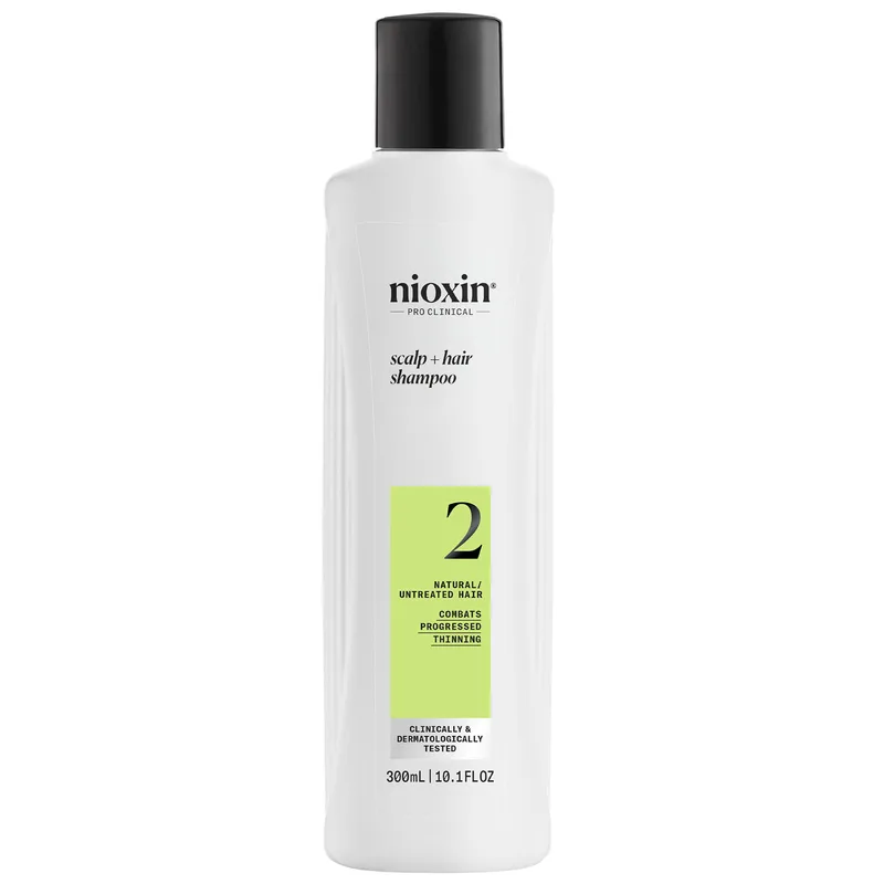Nioxin Scalp & Hair Shampoo System 2 Σαμπουάν για Φυσικά Μαλλιά με Προοδευτική Αραίωση 300ml
