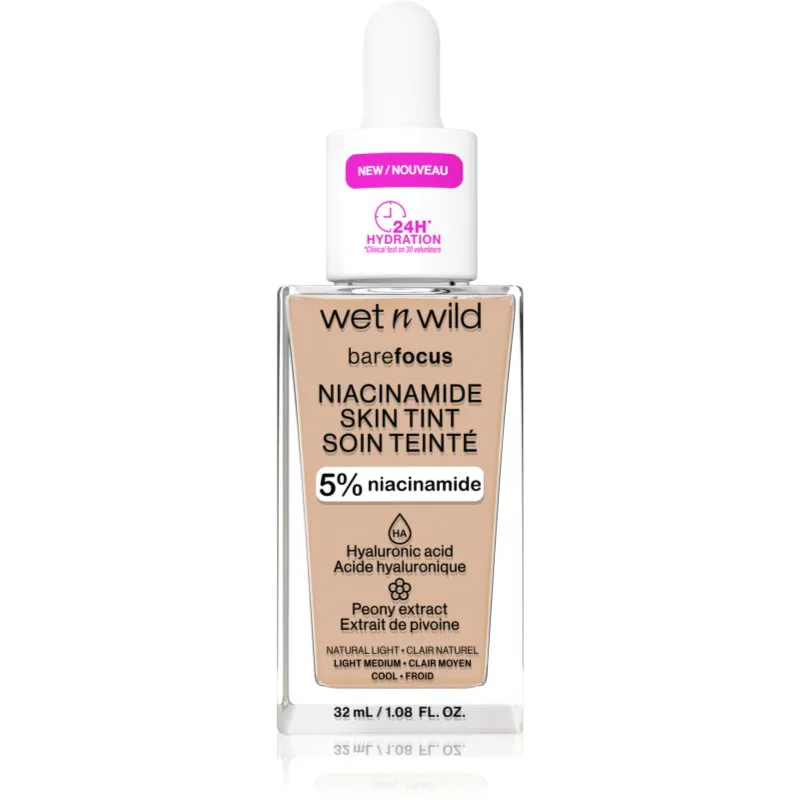Wet n Wild BareFocus Niacinamide Skin Tint ελαφρύ ενυδατικό μεικ απ απόχρωση Natural Light (Cool) 32 ml
