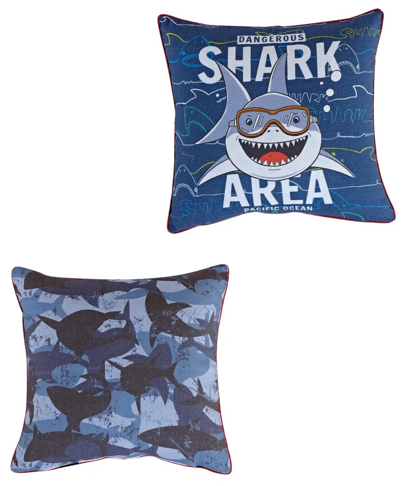 Παιδική Μαξιλαροθήκη Διακόσμησης Kentia Sharky 40x40