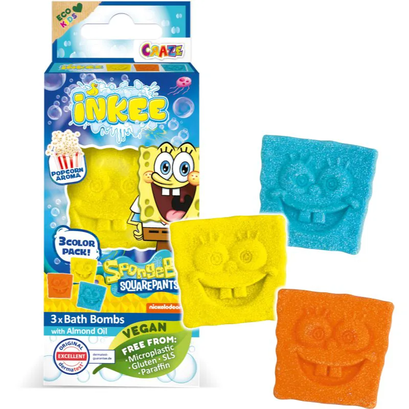 Craze INKEE SpongeBob βόμβα μπάνιου για παιδιά 3x15 γρ