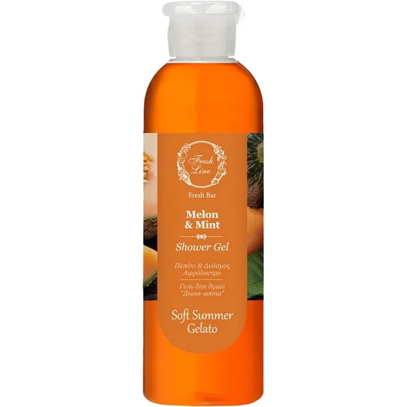 Fresh Line Fresh Bar Melon & Mint Fruity Summer Gelato Shower Gel Δροσερό & Αναζωογονητικό Αφρόλουτρο Σώματος Φυσικής Σύνθεσης με Πεπόνι & Μέντα 200ml