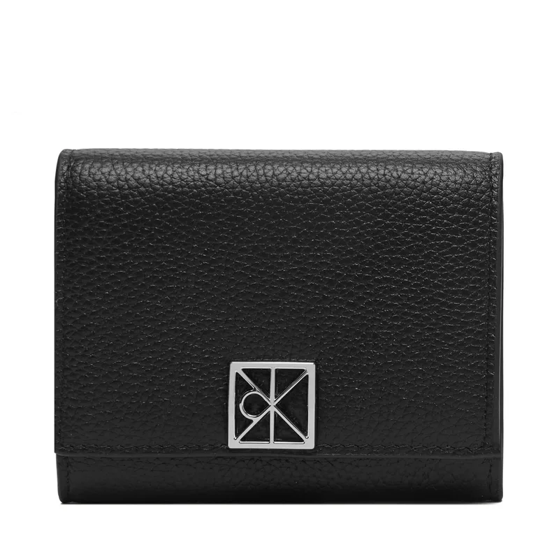 Πορτοφόλι Calvin Klein Emblem Hw Pebble Trifold W/Zip LV04F1128G Μαύρο