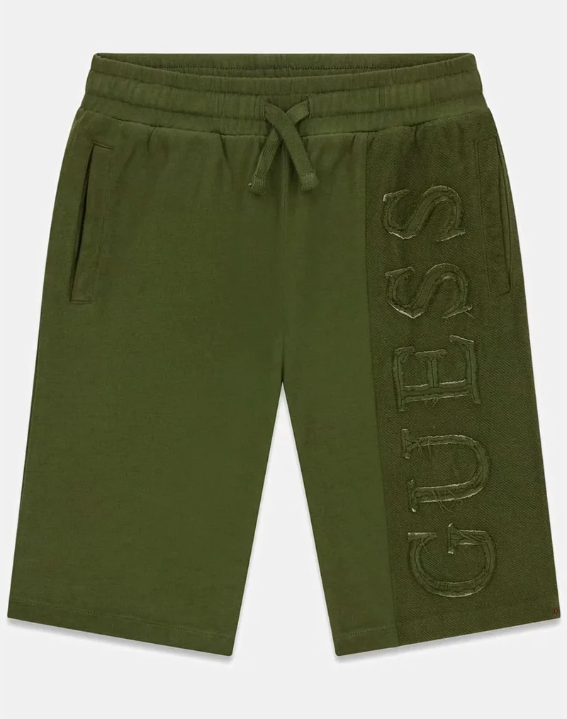 GUESS GMT DYE TERRY REGULAR SHORTS ΣΟΡΤΣ ΠΑΙΔΙΚΟ BOY L6GD01KA6R4-G8V4 Olive