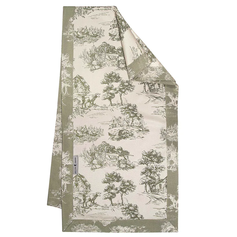 Runner Polyester 50x170εκ. Essential 3015 Ecru-Olive Greenwich Polo Club (Ύφασμα: Polyester, Χρώμα: Λαδί) - Greenwich Polo Club - 227501703015