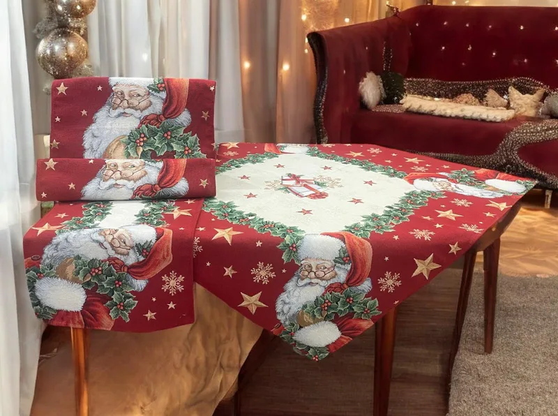 ΧΡΙΣΤΟΥΓΕΝΙΑΤΙΚΟ ΣΕΤ ΣΤΟΦΑ ΙΣΠΑΝΙΑΣ SANTA ΑΠΟ (1)140Χ140 + (1)100Χ100 + (1) 40Χ100 + (2) 40Χ40 LINEAHOME
