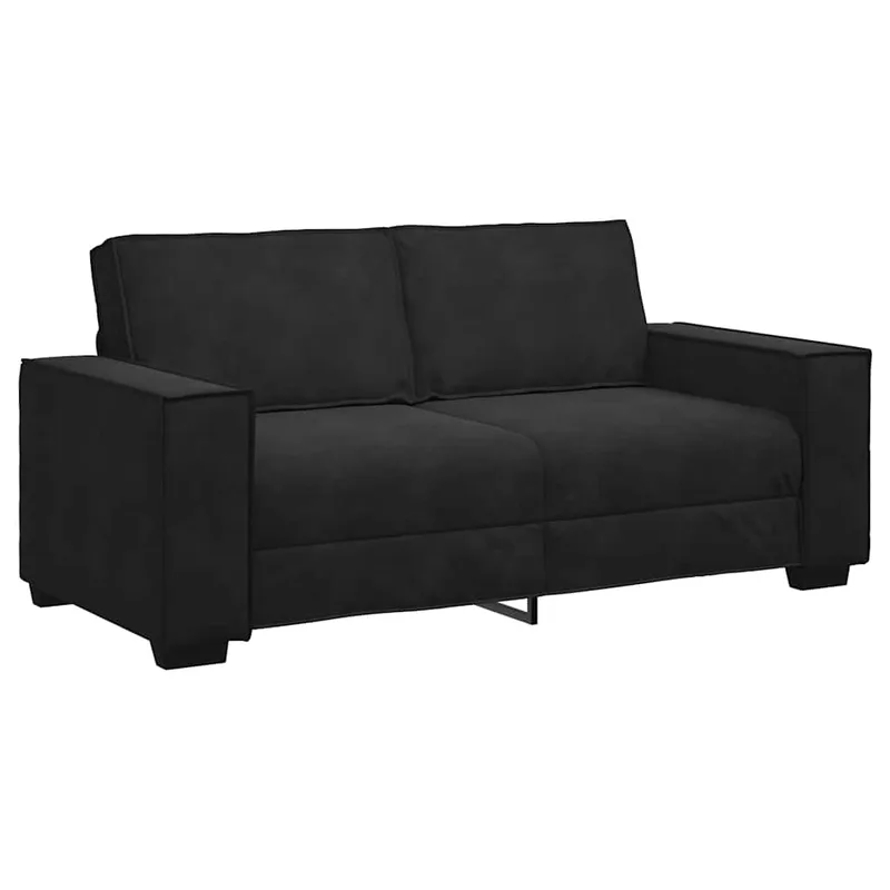 vidaXL Διθέσιος Καναπές Μαύρος Βελούδινος 180x78x84 εκ.