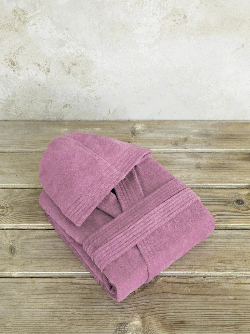 Μπουρνούζι με Κουκούλα Nima Dark Rose Large