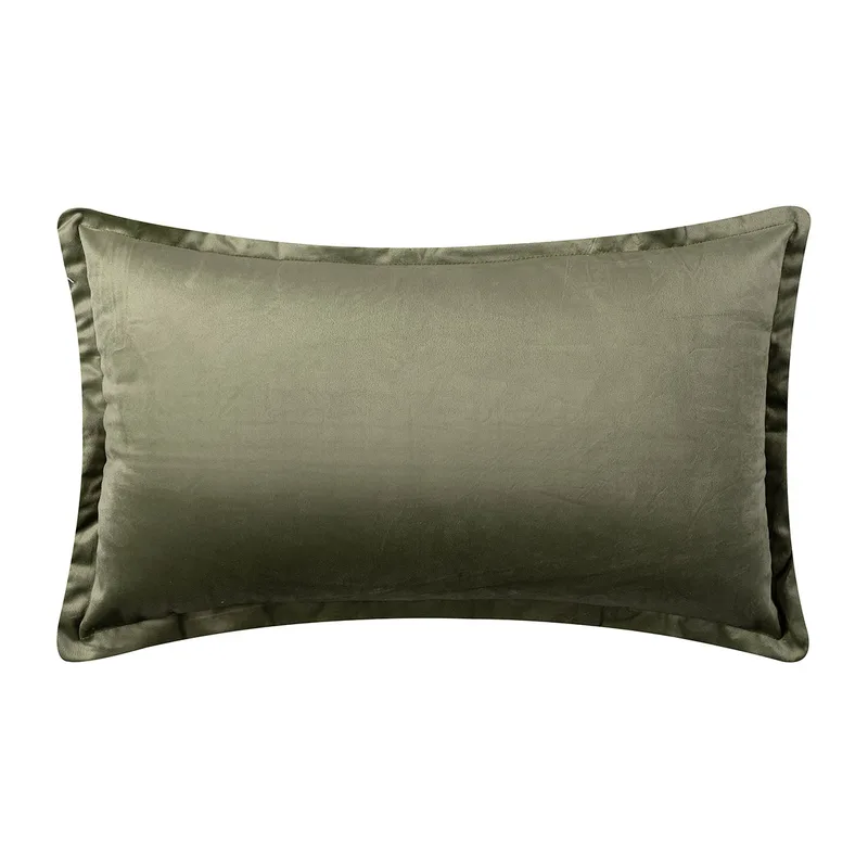 Διακοσμητική Μαξιλαροθήκη Βελουτέ (35x60) Silk Fashion A804 Λαδί