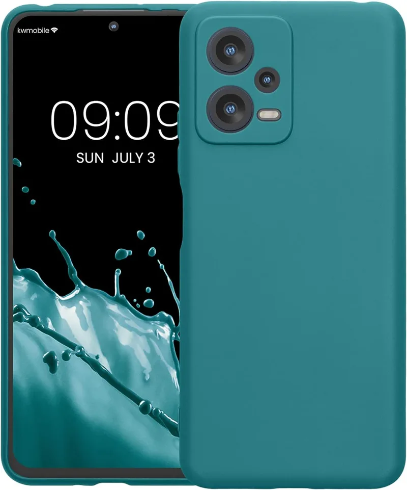 KWmobile Θήκη Σιλικόνης Xiaomi Redmi Note 12 5G / Poco X5 με Πλαίσιο Κάμερας - Teal Matte (60887.57)