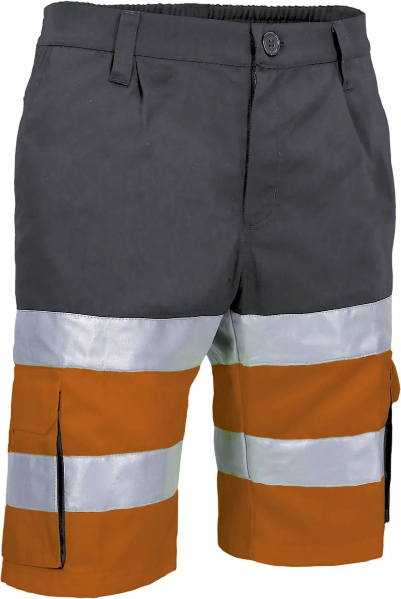 Hi-Vis βερμούδα BRANDON Valento BEVABRANG Fluo Orange-Charcoal Grey