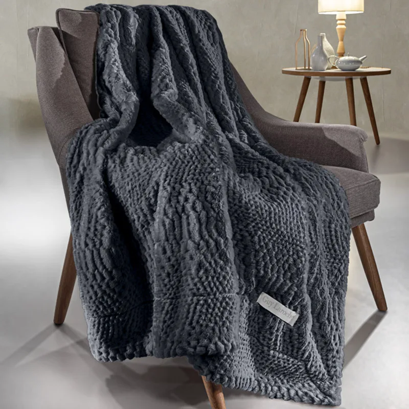 Ριχτάρι Διθέσιου + Μαξιλαροθήκη 170X250 Guy Laroche Crusty Carbon (170x250)