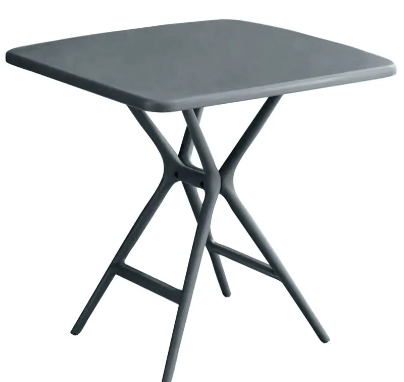 Dark Grey Τραπέζι Πολυπροπυλένιου Με UV Προστασία 72 x 72cm