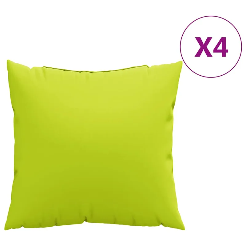 vidaXL Μαξιλάρια Καναπέ 4 τεμ. Ανοιχτό Πράσινο 60x60 εκ. Ύφασμα