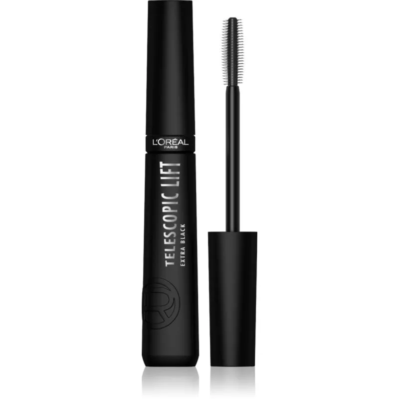 L’Oréal Paris Telescopic Lift Extra Black μάσκαρα για όγκο σε έχτρα μαύρο για όγκο και γυριστές βλεφαρίδες 9.9 ml