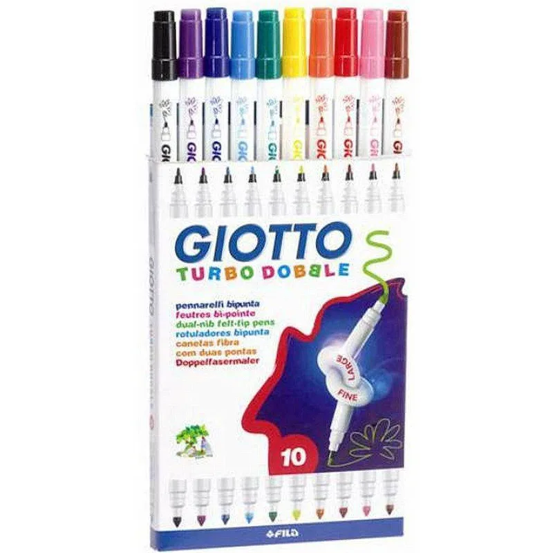 ΜΑΡΚΑΔΟΡΟΙ GIOTTO TURBO DOBBLE ΔΙΠΛΗ ΜΥΤΗ 10ΤΕΜ