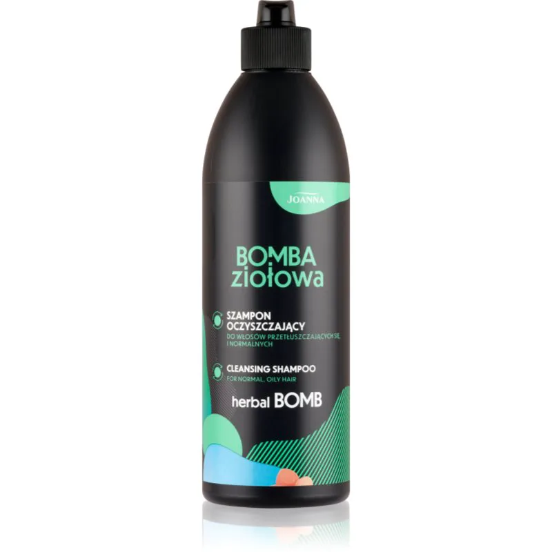 Joanna Herbal Bomb Cleansing Shampoo σαμπουάν για βαθύ καθαρισμό για λιπαρά μαλλιά και το δέρμα της κεφαλής 500 ml