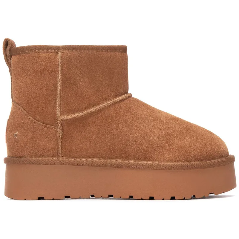 Carmela καμελ short δερμάτινο Australian Boot 162632