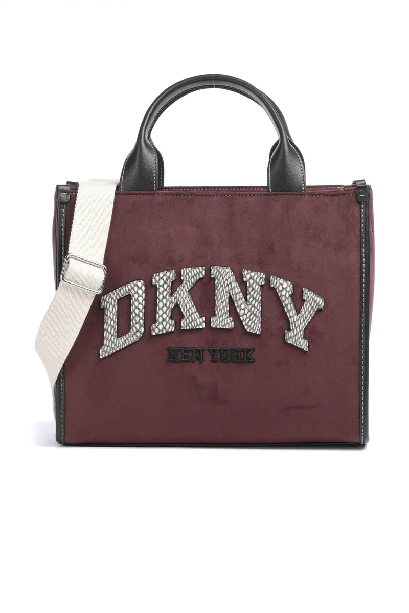 DKNY ΤΣΑΝΤΑ ΧΕΙΡΟΣ/CROSSBODY HANDLEE MD TOTE LOGO ΜΠΟΡΝΤΟ-ΜΑΥΡΟ