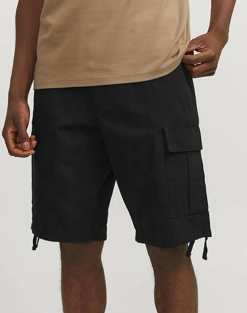 JACK&JONES JPSTCOLE BARKLEY CARGO SHORTS MID SN 12248685-BLACK Black