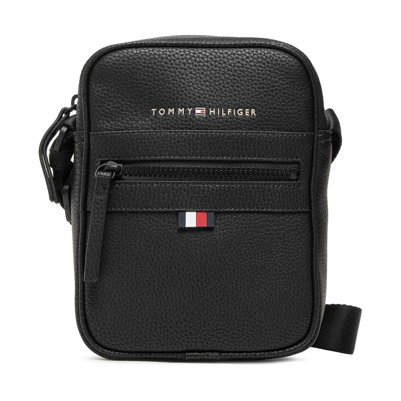 Τσαντάκι Tommy Hilfiger Essential Pu Mini Reporter AM0AM09504 Μαύρο