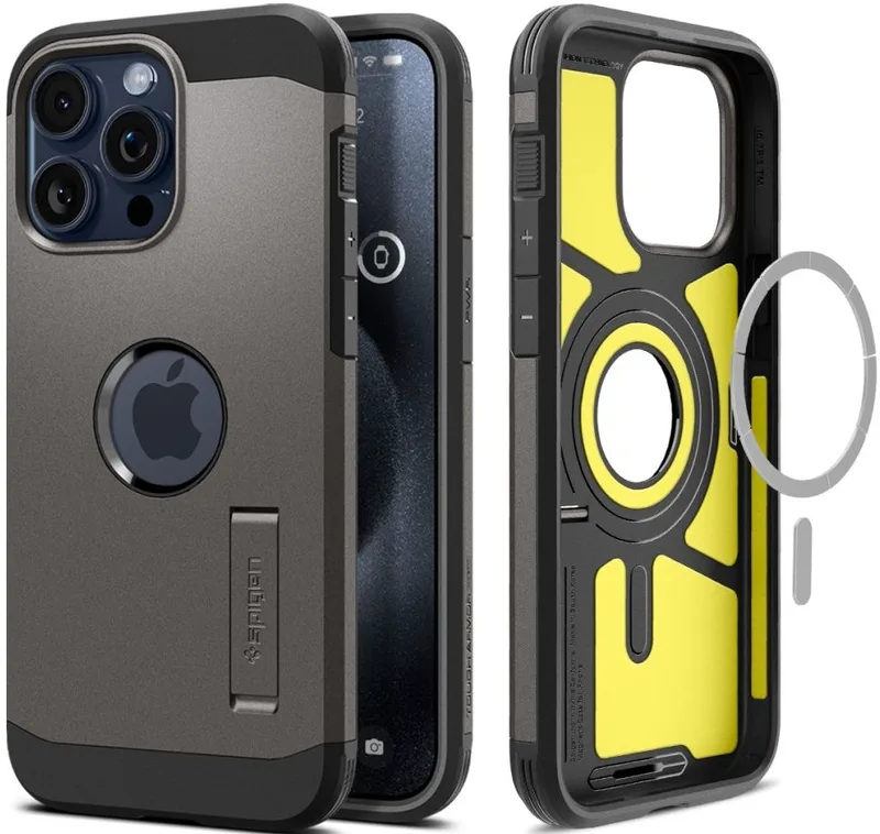 Θήκη iPhone 15 Pro Max Spigen Tough Armor MagFit Ανθεκτική με MagSafe - Gunmetal (ACS06593)
