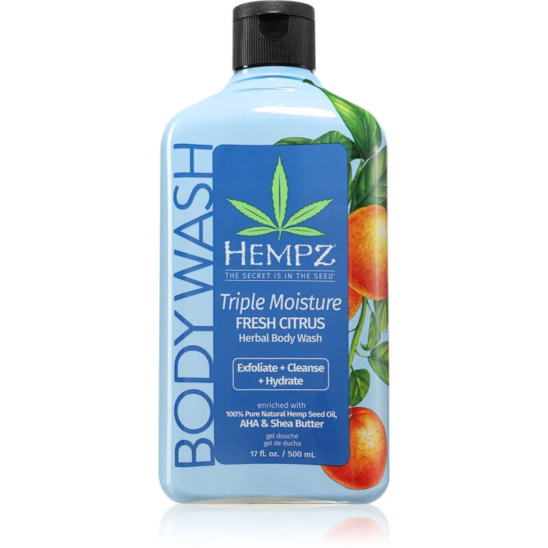 HEMPZ Triple Moisture τζελ για ντους για το σώμα 500 ml