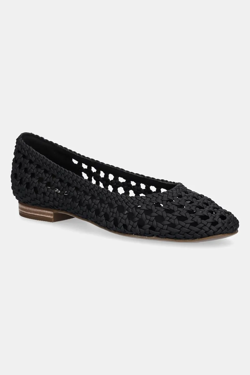 Μπαλαρίνες Toms BLACK WOVEN BASKET
