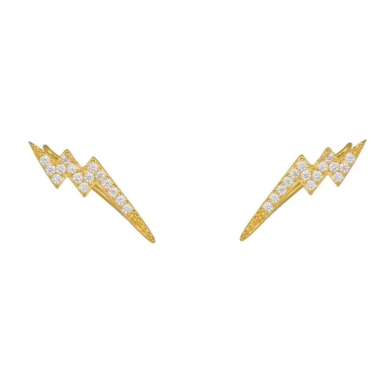 Επίχρυσα σκουλαρίκια Ear Climbers 925 Lightning Strike 043750 043750 Ασήμι
