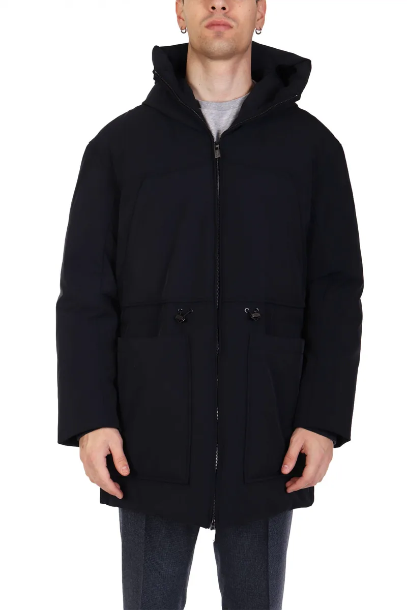 EMPORIO ARMANI ΜΠΟΥΦΑΝ ΚΟΥΚΟΥΛΑ JACKET ΜΠΛΕ