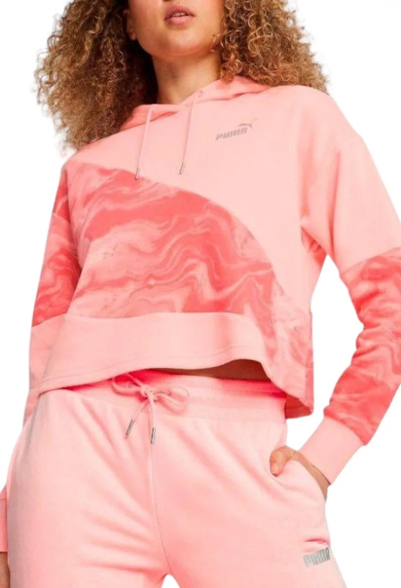 Μπλούζα Μακρυμάνικη Puma Power Cat Marbleized Hoodie 677205-63 Γυναικείο