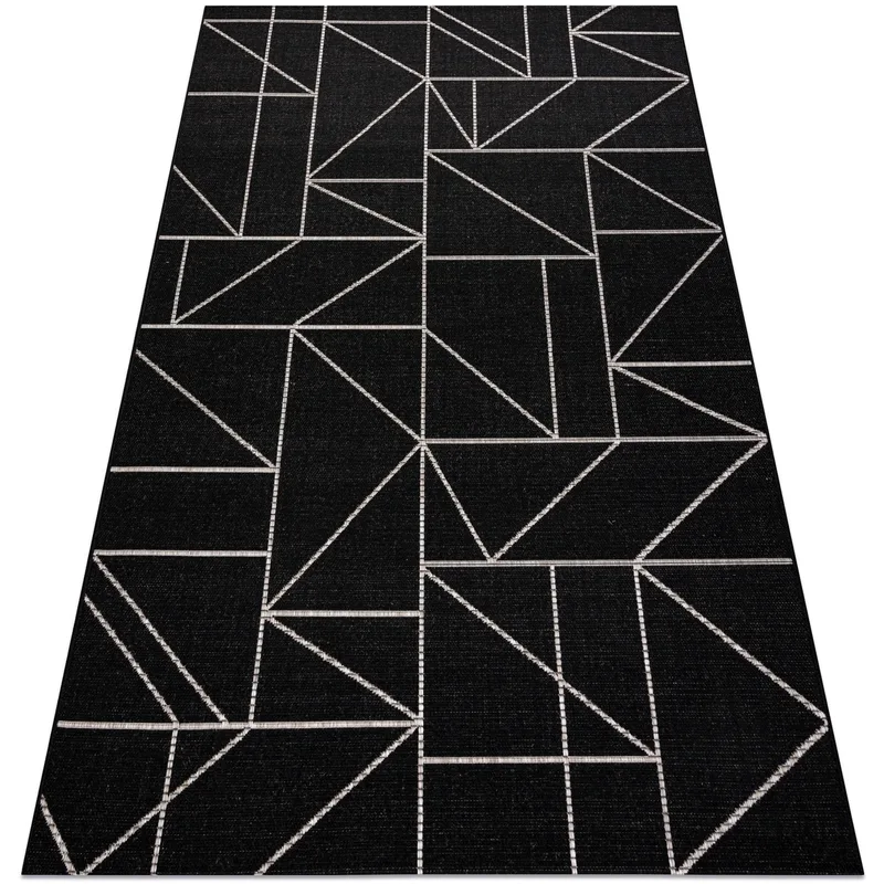 Χαλιά Rugsx Χαλί SISAL FLOORLUX 20605 μαύρο / ασηΠ240x330 cm