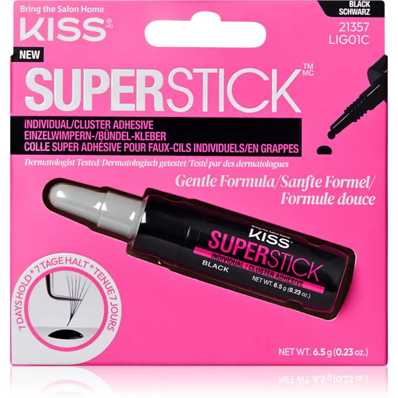 KISS Superstick Glue κόλλα για ψεύτικες βλεφαρίδες Black 6.5 γρ