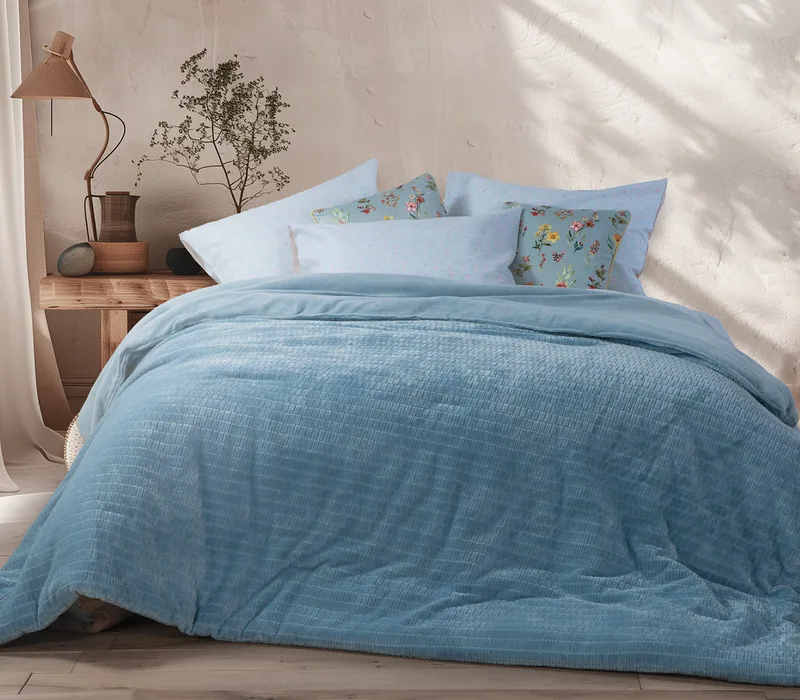 Κουβερτοπάπλωμα Υπέρδιπλο Nef-Nef Ezra 24 Blue 220x240