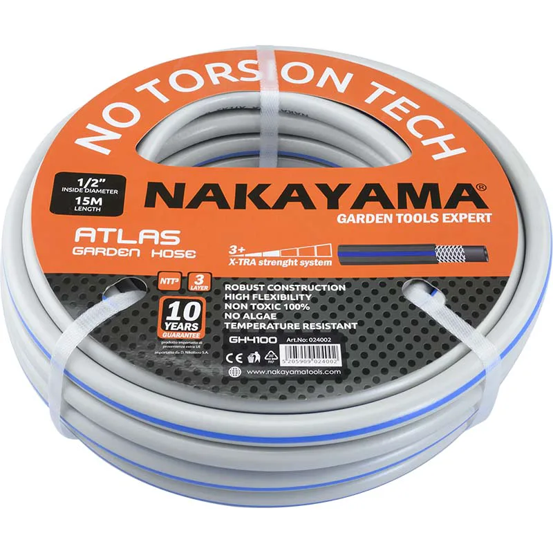 NAKAYAMA GH4400 Λάστιχο Atlas 3 Επιστρώσεις 15m 5/8'' 024033