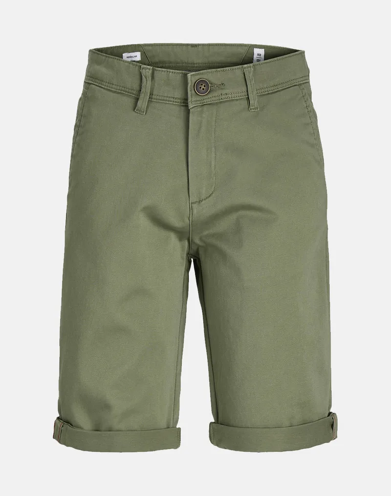 JACK&JONES JPSTBOWIE JJSHORTS SOLID SN JNR 12172213-Deep Lichen Green Khaki