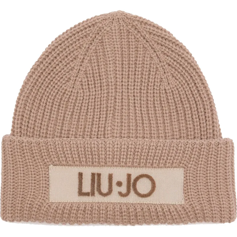 LIU JO μπεζ σκούφος 2F5057