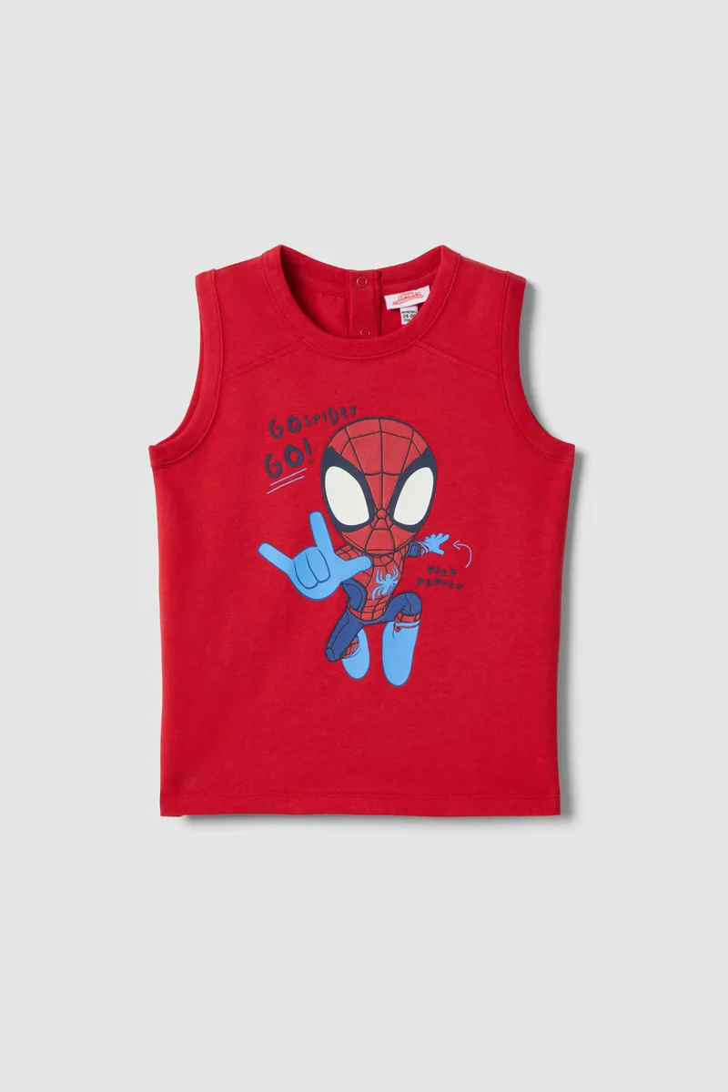 OVS βρεφική αμάνικη μπλούζα με print "Spiderman" - 002686573 Κόκκινο