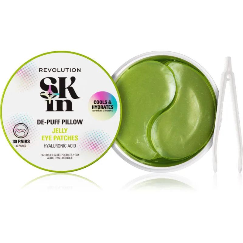 Revolution Skincare Skindividual Happy Hydrate De-Puff Hyaluronic Acid Jelly Eye Patches ενυδατικά τζελ μαξιλαράκια Γύρω από τα μάτια 30 τμχ