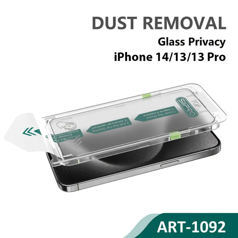 Siipro Easy Install Privacy Tempered Glass iPhone 14/13/13 Pro