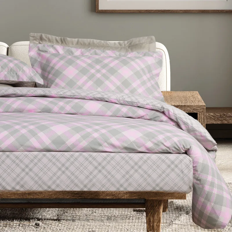 Σεντόνια Ημίδιπλα Με Λάστιχο Σετ Das Home Casual 5436 Ροζ 120x200+35, 170x260